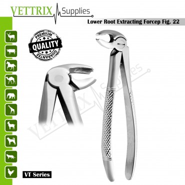 Lower Root Extracting Forceps fig 22 